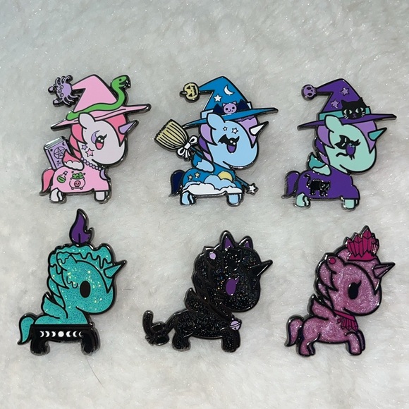 Complete set of 6 Mystic Magic Unicorno enamel mystery pin (NO CHASER) - Picture 1 of 7